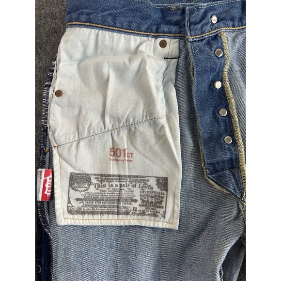 Levi's 501 CT Customized Tapered Original Jeans Blue Denim Cotton 32x32 (32x31) - Picture 8 of 13